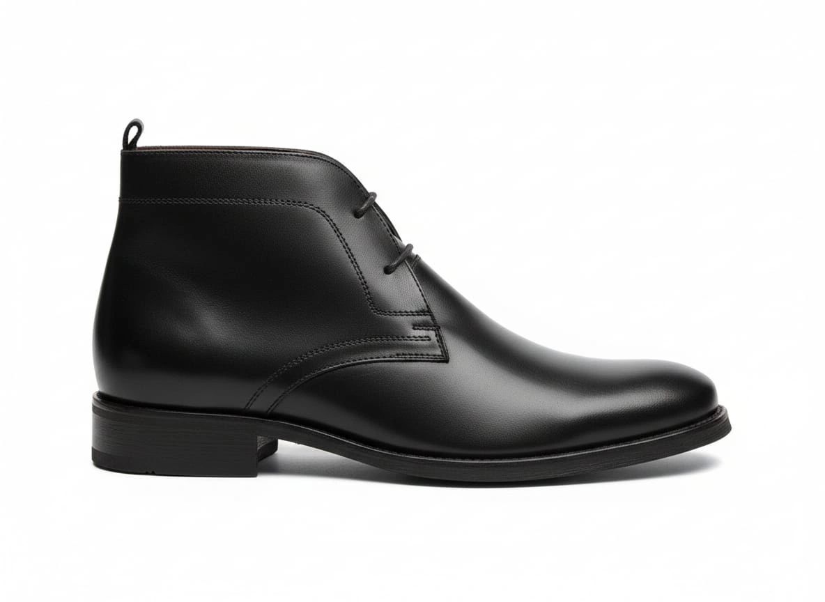 AL-034 Botín Bruno Ferrini Hombre Negro Cuero - Imagen 1