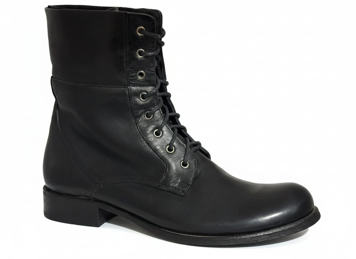 HK-018 Botín Bruno Ferrini Hombre Negro Cuero - Imagen 1